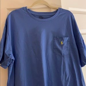 Polo Ralph Lauren T-shirt. XXL Blue men pocket